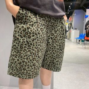 MIDUPDATE復古直筒豹紋短褲