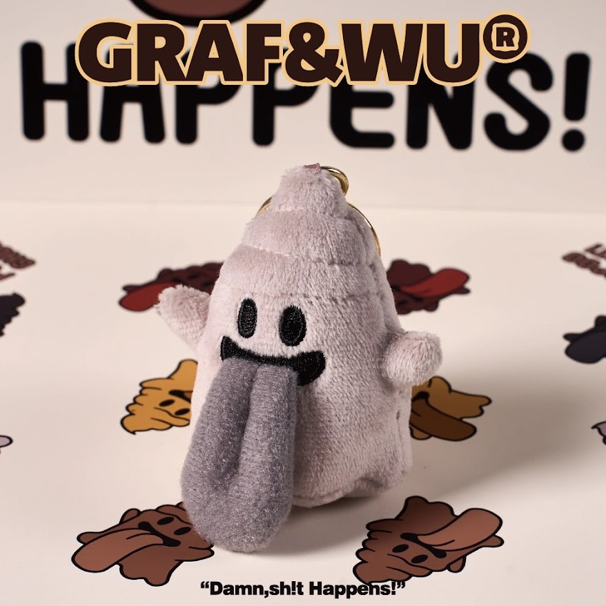 迷你灰便便鬼吊飾