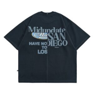 MIDUPDATE破縫拼接短T/深藍
