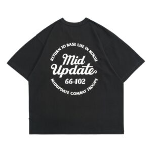 MIDUPDATE口袋通色印花短T/黑