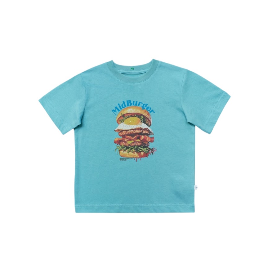 <童裝>MIDUPDATE手繪漢堡/湖藍