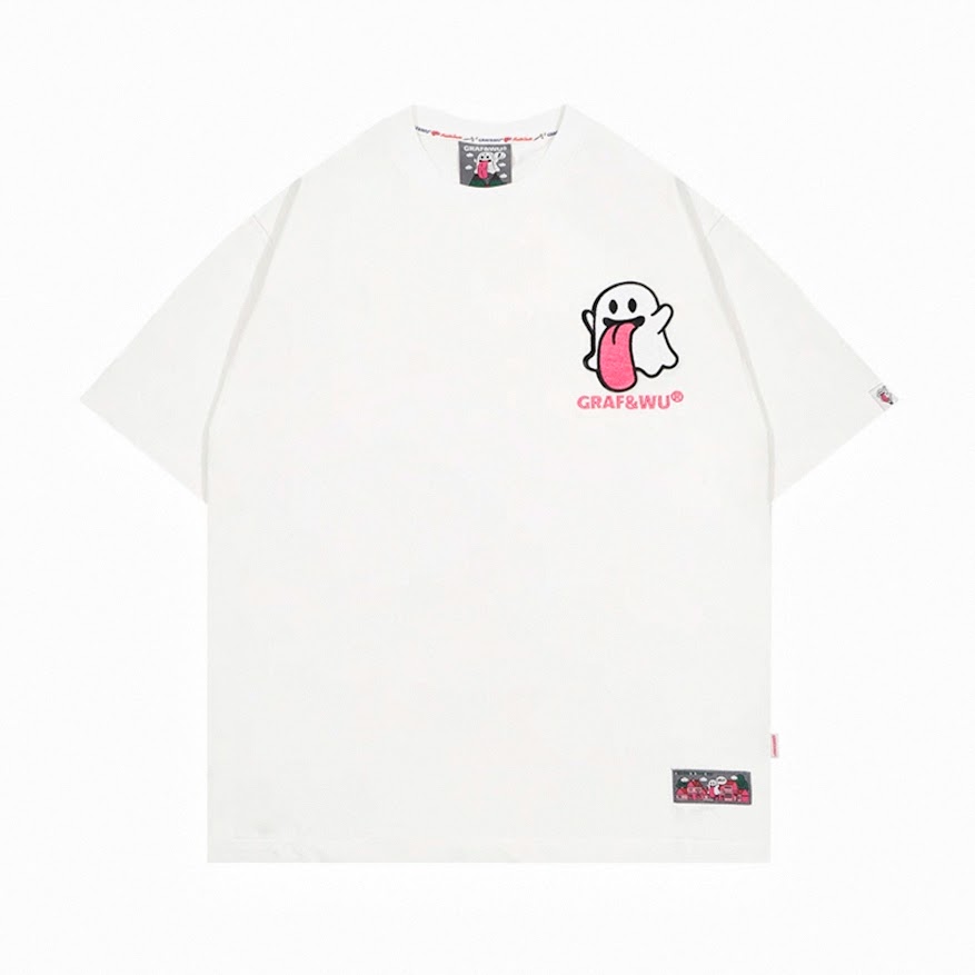 GRAF解剖魔術貼可愛鬼短T/白
