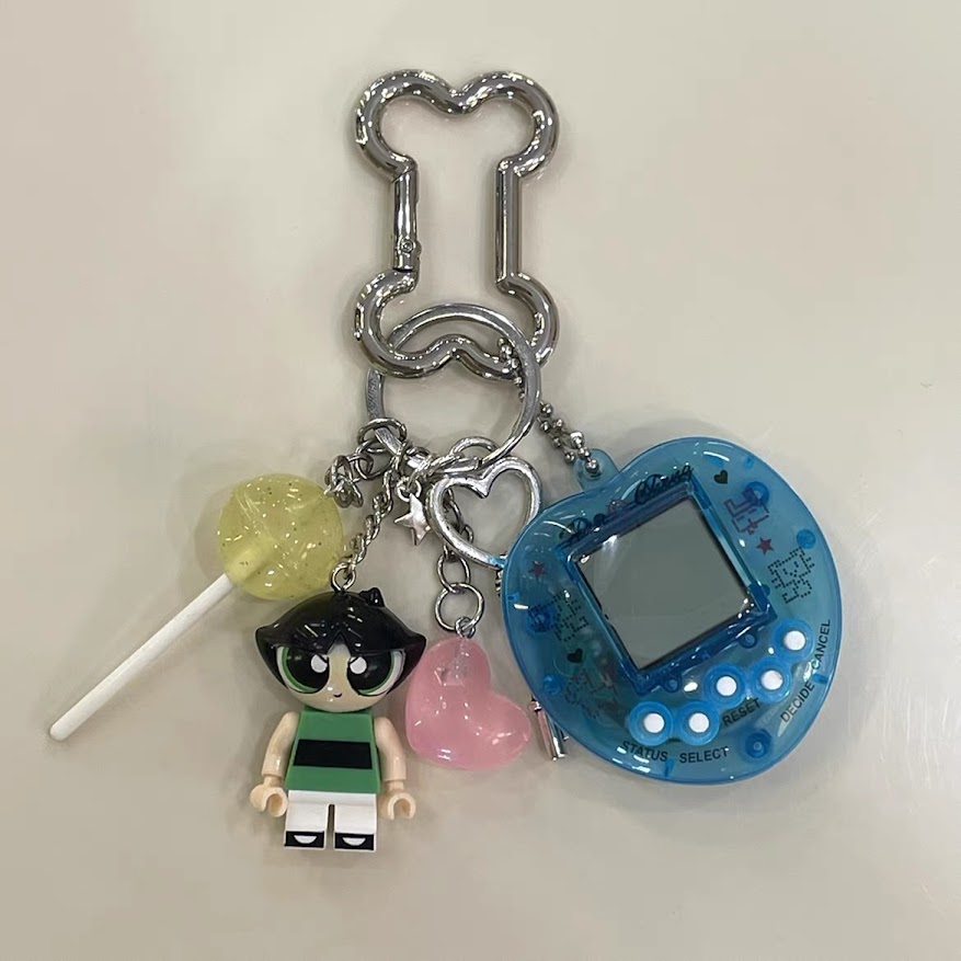 小女警遊戲機鑰匙圈(綠)