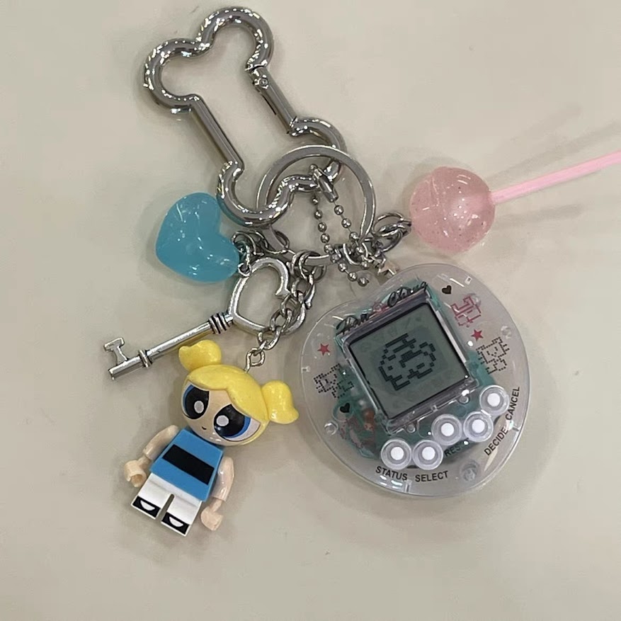 小女警遊戲機鑰匙圈(藍)