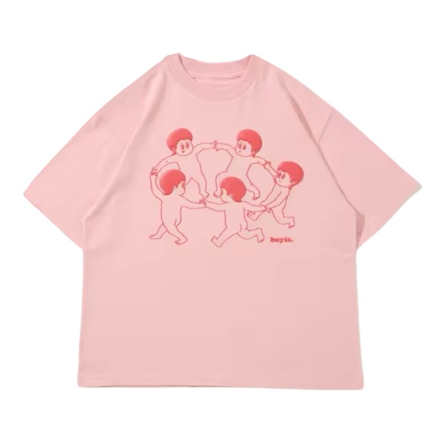BOYIS 跳舞短T/淺粉