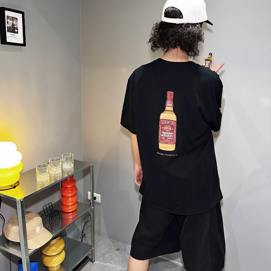 MASK ON Whiskey短T/紅
