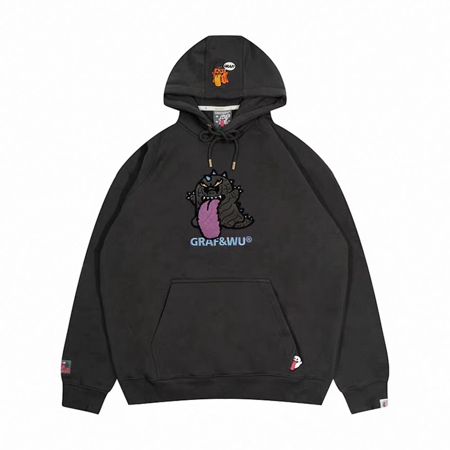 GRAF哥吉拉鬼帽T/深灰