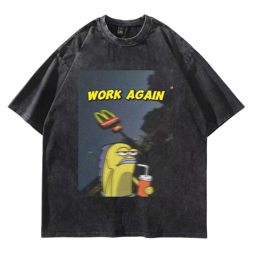 麥當勞打工魚水洗短T