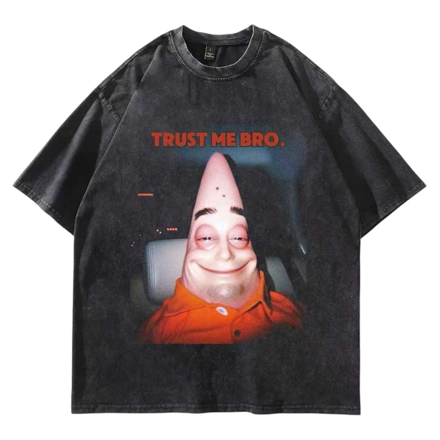 相信派大星水洗短T