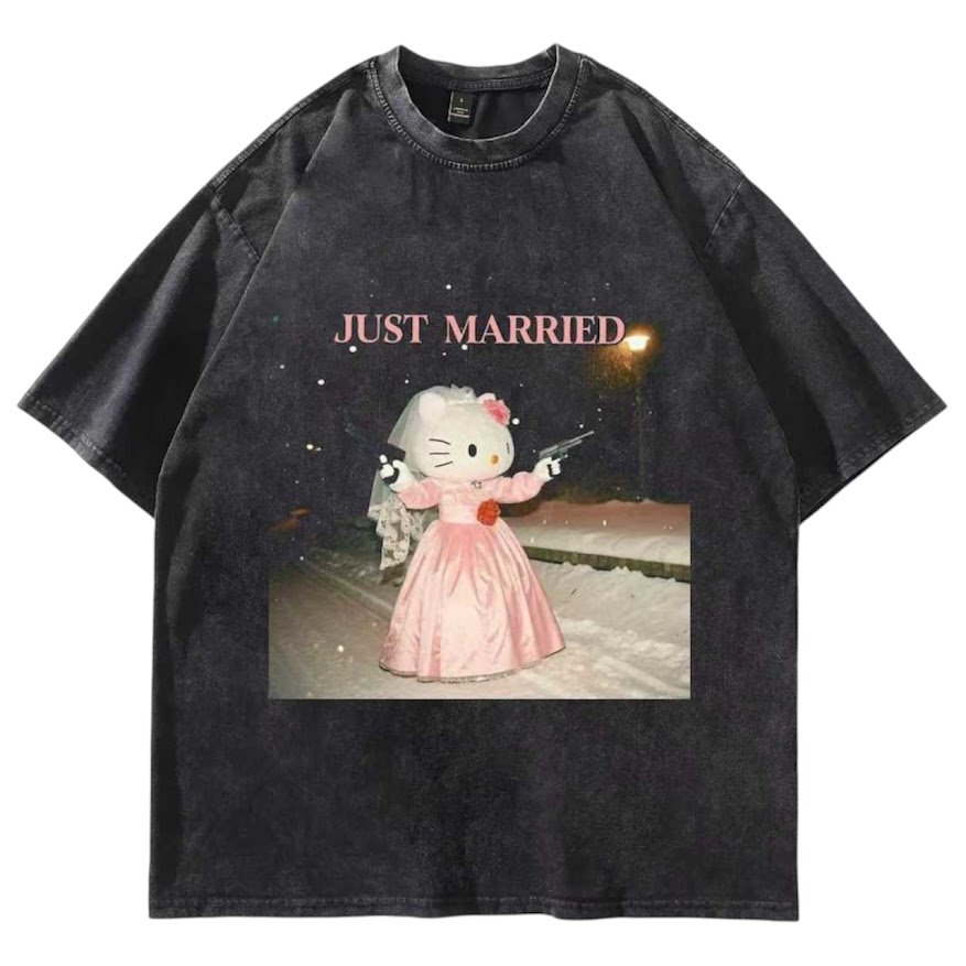 不想結婚的KITTY水洗短T