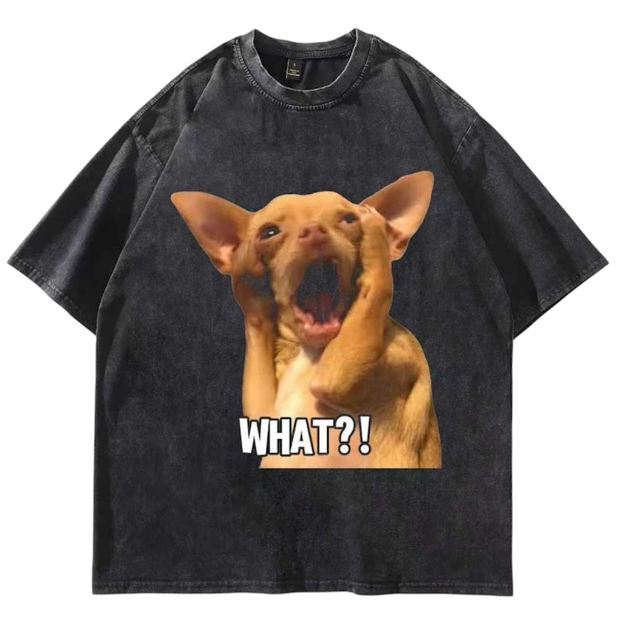 WHAT吉娃娃水洗短T