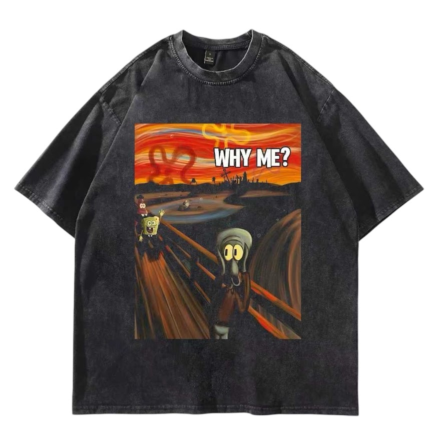 海綿寶寶藝術家水洗短T