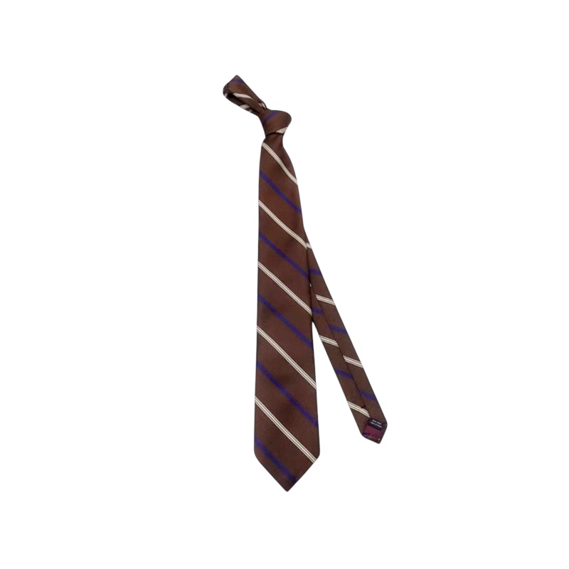 ROSE同款棕斜條紋領帶