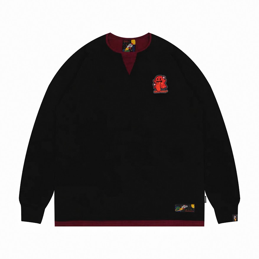 GRAF火星鬼假兩件長T/黑