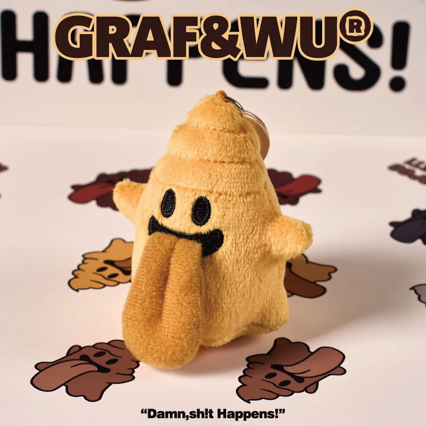 迷你金黃便便鬼吊飾