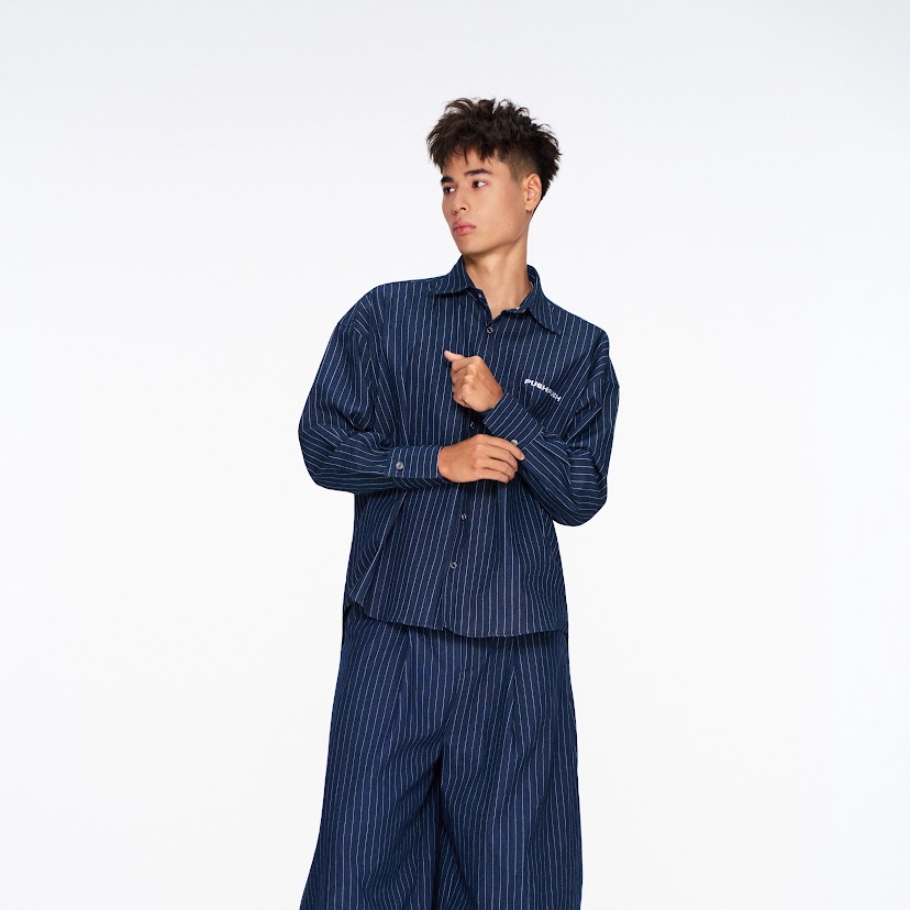 (現+預購)PUSH PUSH條紋長袖襯衫/藍