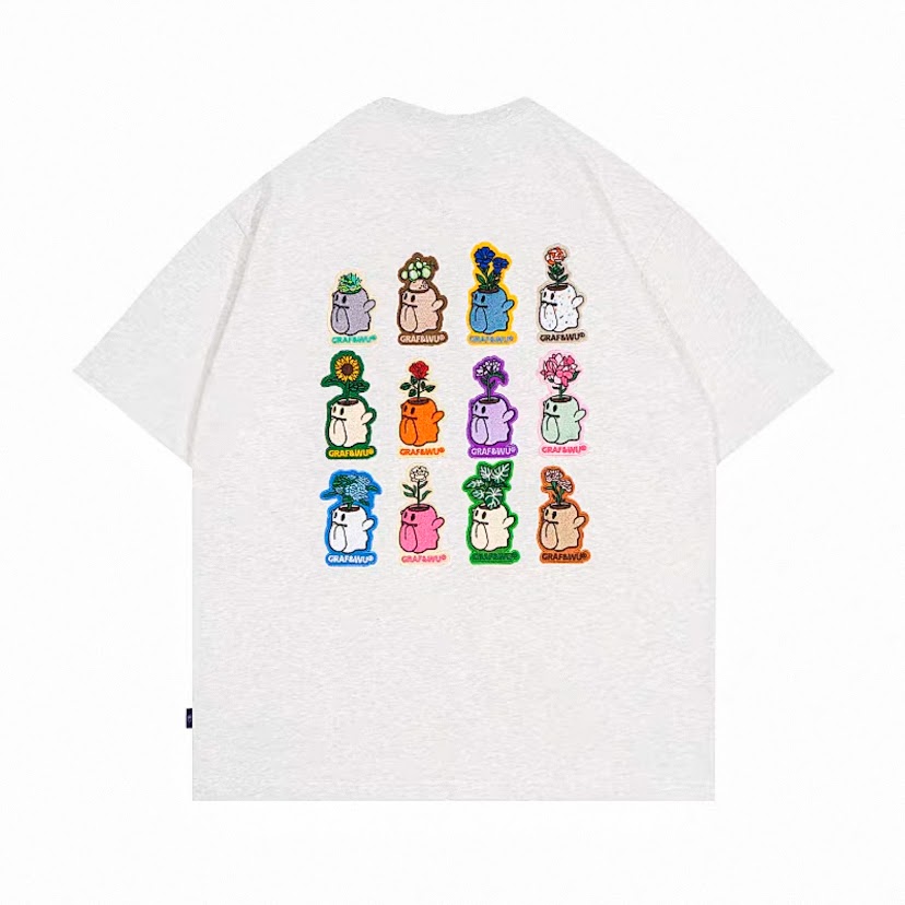 GRAF 12盆栽鬼短T/灰白