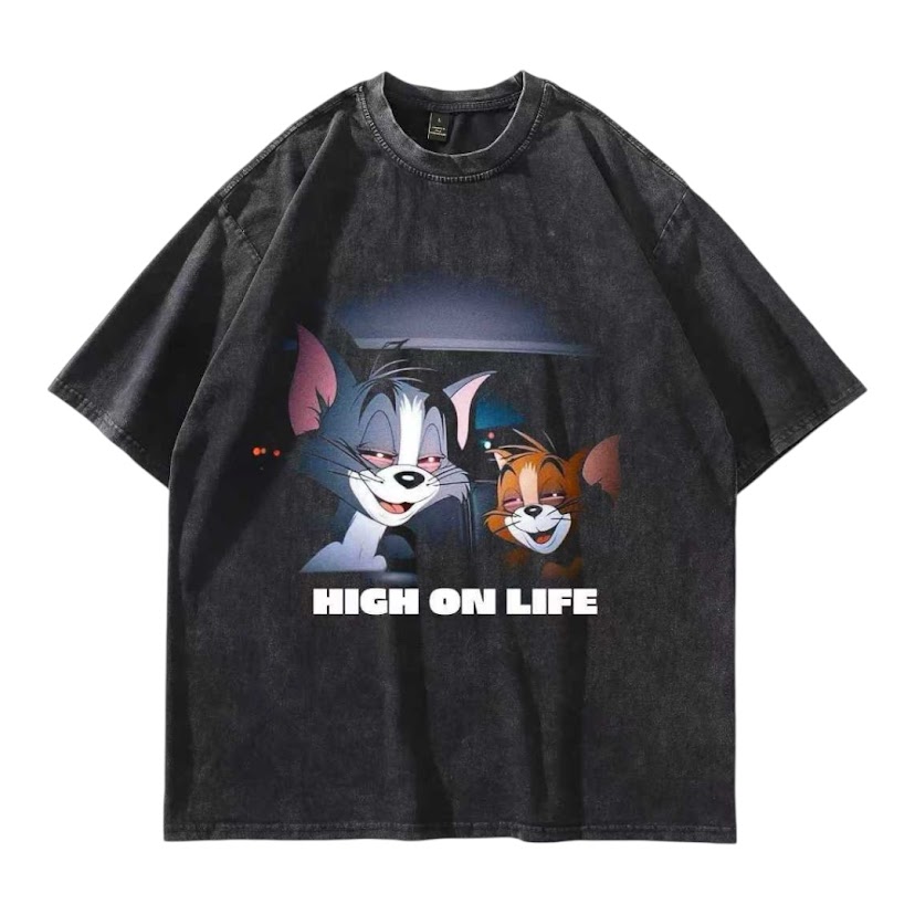 恍惚TOM&JERRY水洗短T