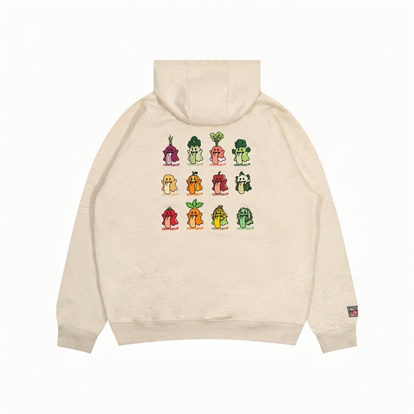 GRAF八方來菜可愛鬼帽T/燕麥灰