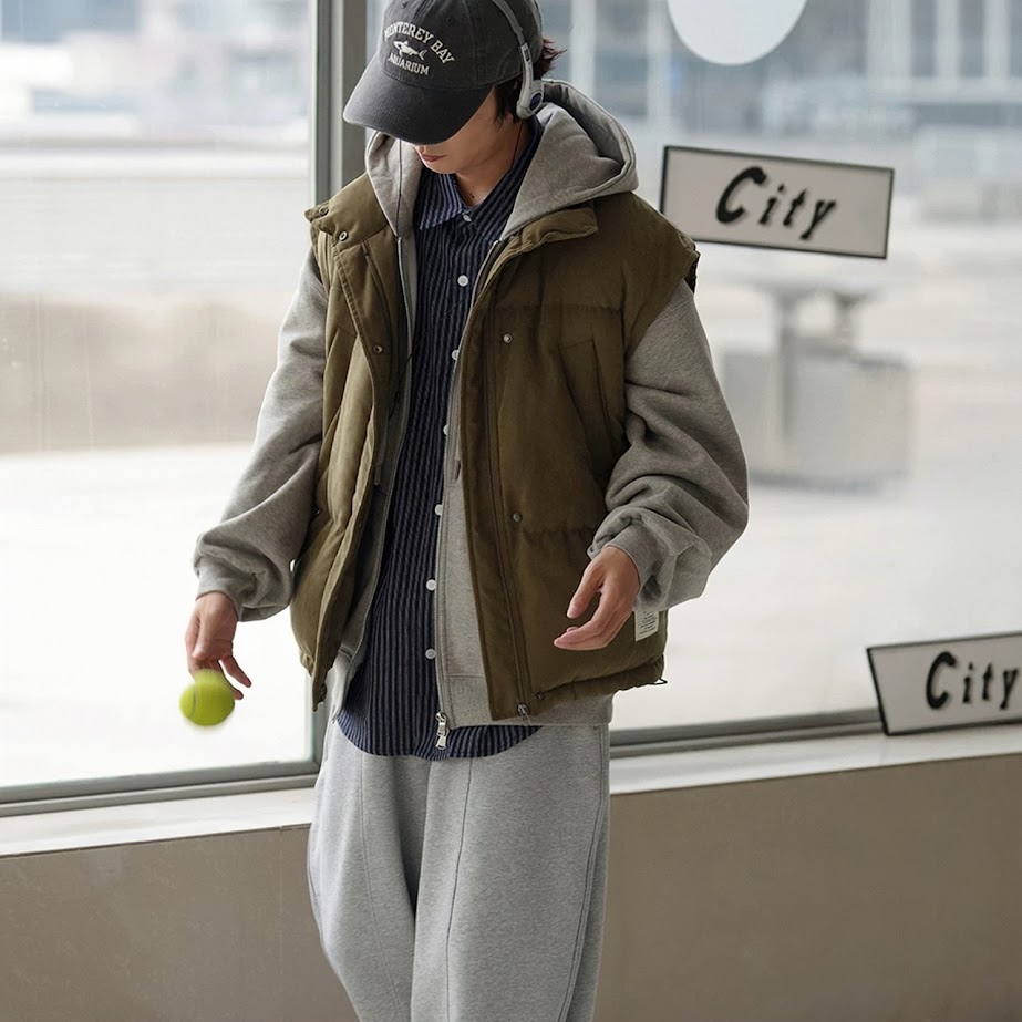 鋪棉馬甲背心/軍綠