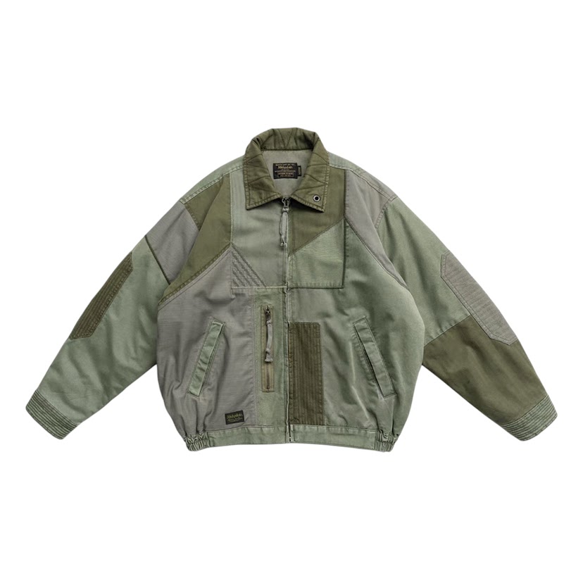 MIDUPDATE拼接多布解構外套/綠