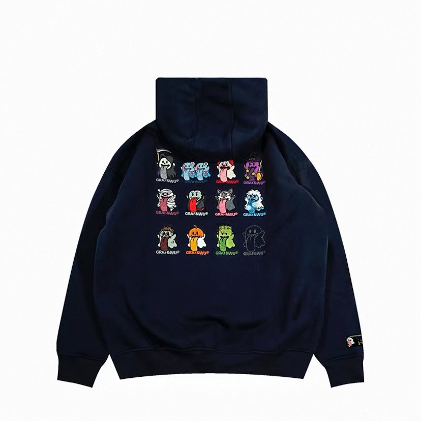 GRAF溫變萬聖鬼帽T/藏藍