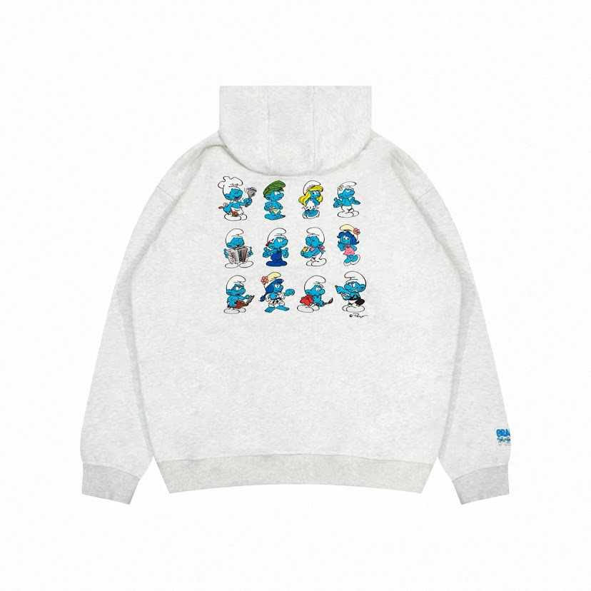 <GRAF x 藍色小精靈聯名>12藍精靈帽T/灰