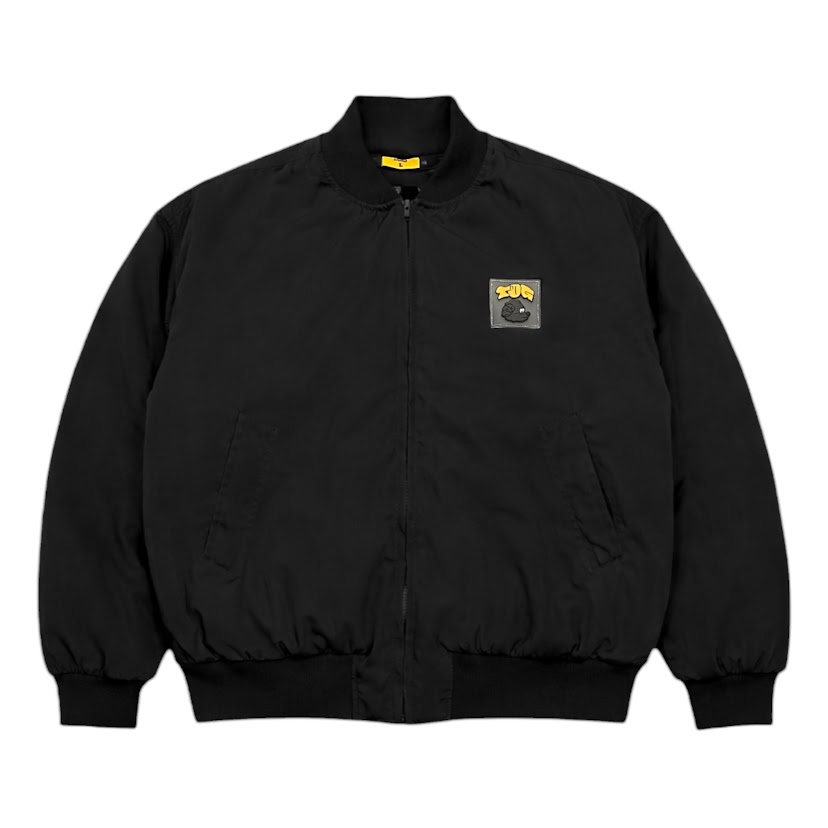 T.D.G立領鋪棉飛行外套/黑