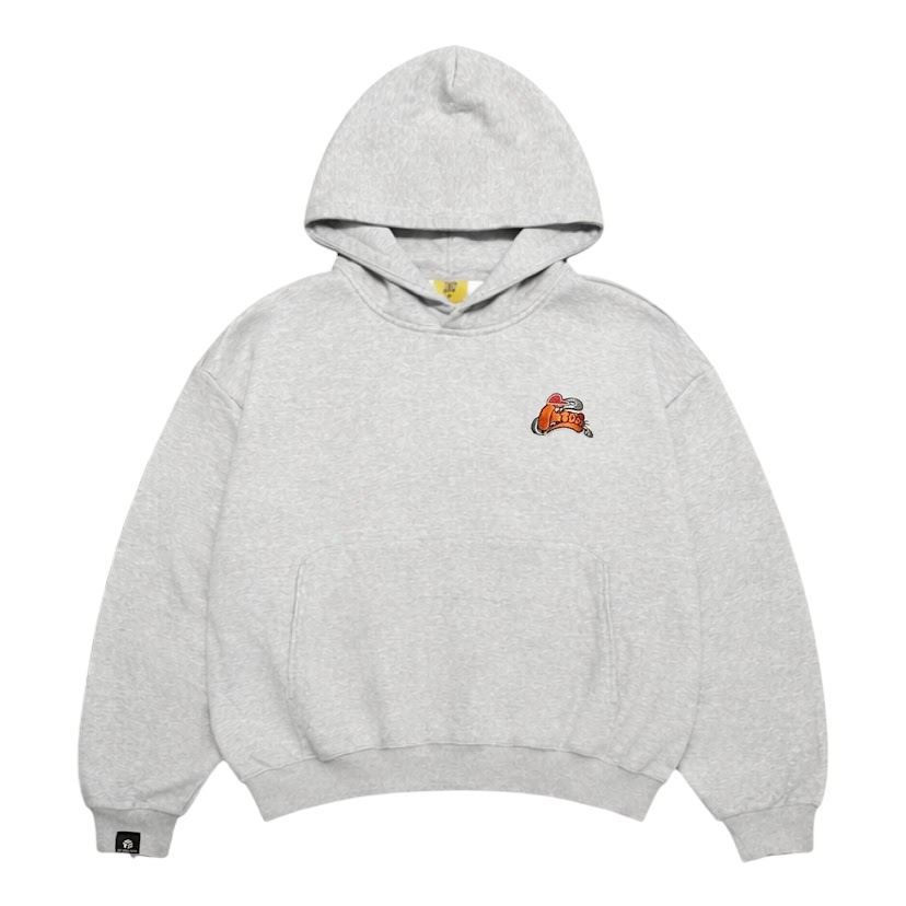 T.D.G 狗頭BOXY彎刀帽T/麻花灰