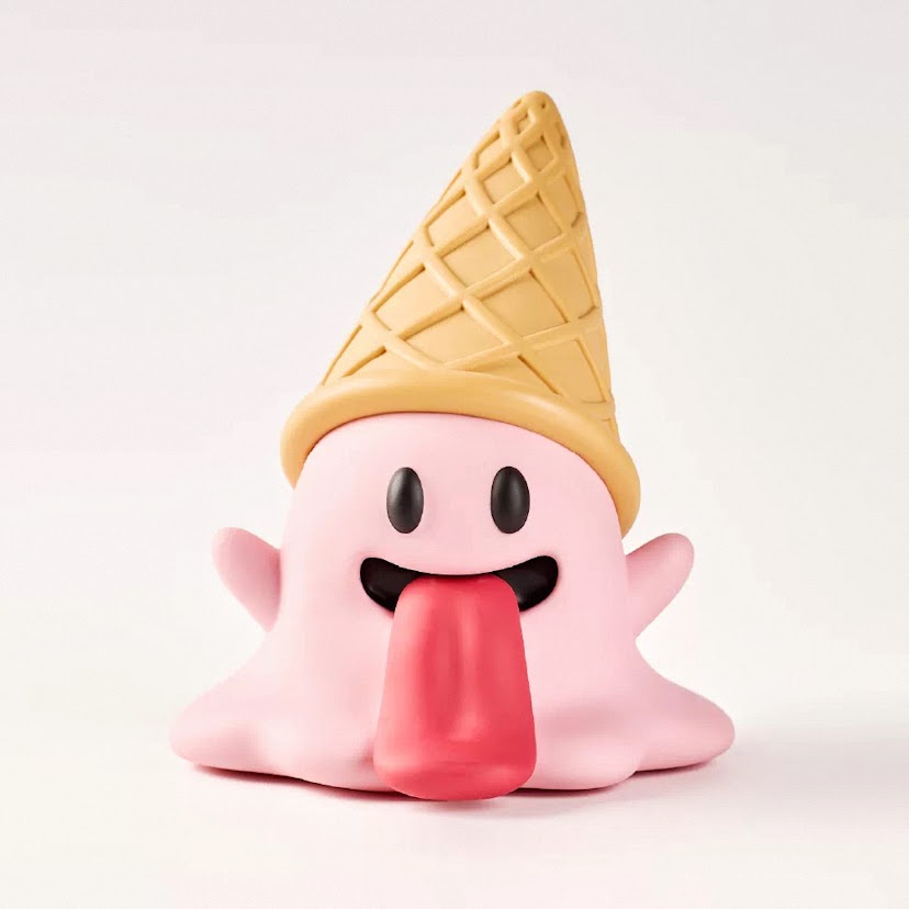 糖膠冰淇淋鬼復古玩具/粉
