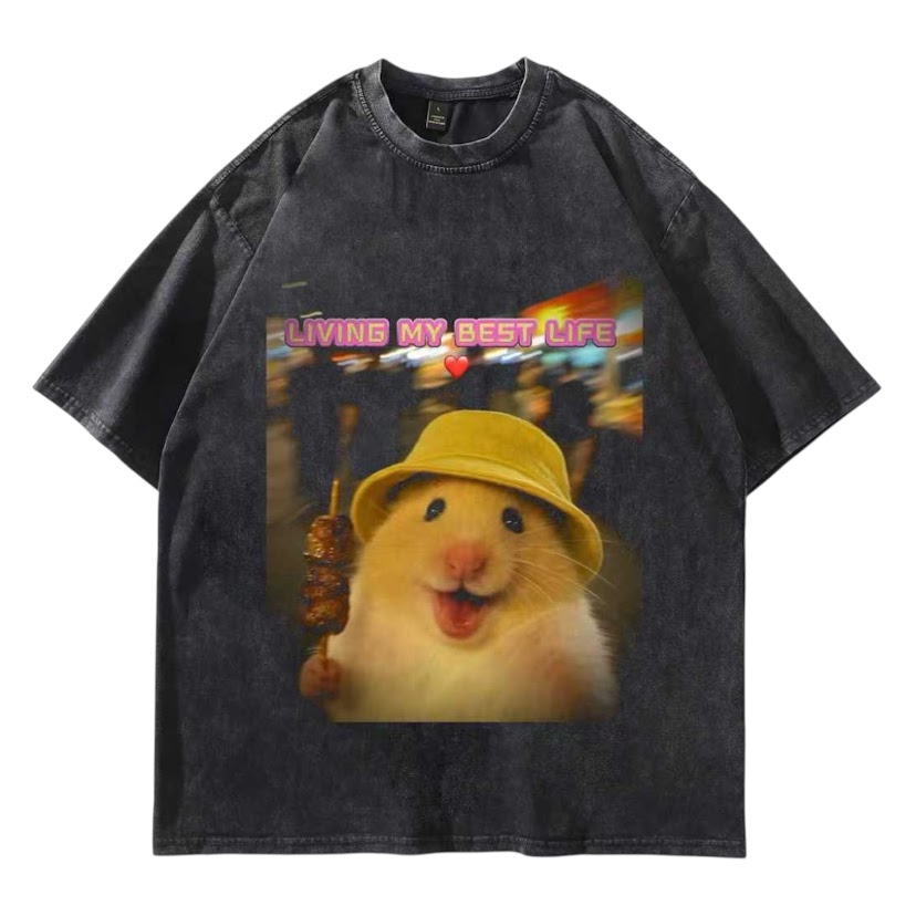 夜市倉鼠水洗短T